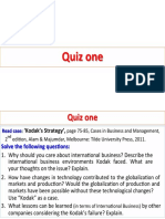 Quiz One Questions