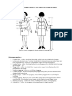 Cara Mengambil Ukuran Pola Baju Wanita Dewasa