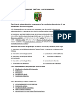 Ejercicio de Autoevaluación para Conocer Las Conductas