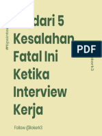 Hindari 5 Kesalahan Fatal Ini Ketika Interview Kerja