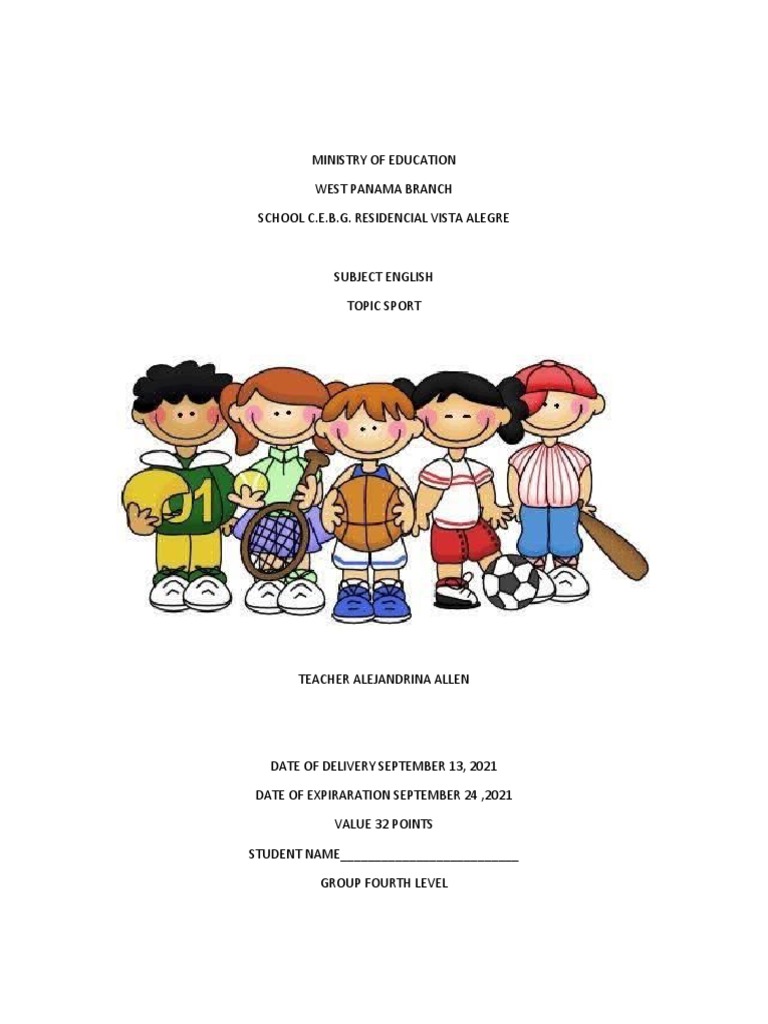 English Sports Assignment for Students | PDF | Linguistic Typology ...