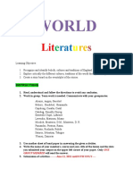 World Literatures: Exploring English History, Culture and Traditions