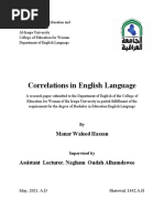 Correlations in English Language: Manar Waleed Hassan