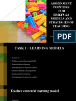 Assignment Pointers FOR HMEF5123 Models and Strategies of Teaching