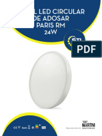 Panel de Adosar Circular Paris RM 24W