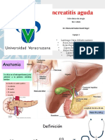 Pancreatitis aguda: anatomía, clasificación y diagnóstico