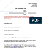 Study Information Sheet: School of Psychology