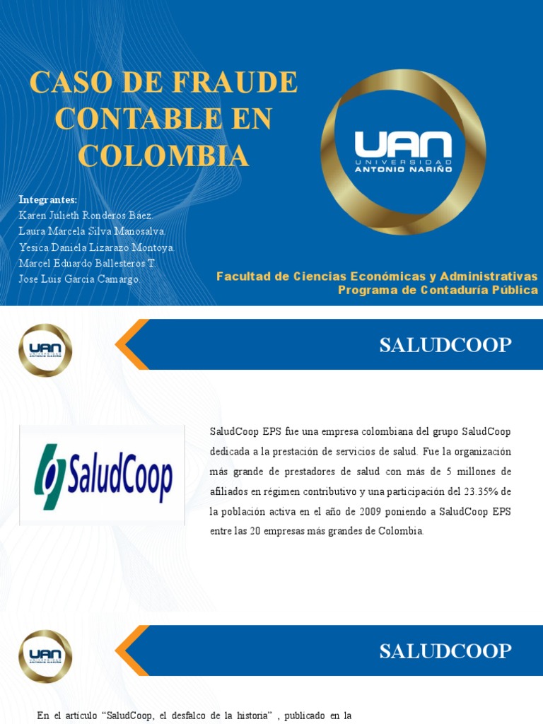 Caso De Fraude Contable En Colombia Pdf Colombia