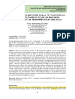 Consumers' Willingness To Pay (WTP) of Special Tax For Non-Green Vehicles Towards Environmental Performance in Malaysia