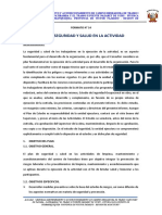 Formato #14 Plan de Seguridad y Salud Camino de Herradura