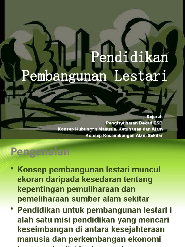 Pendidikan Pembangunan Lestari Agj Pdf