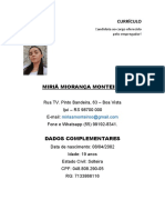 Currículo Miriã m. Monteiro