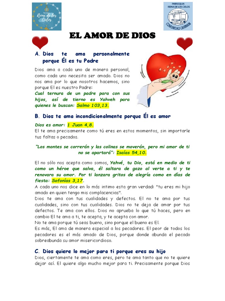 El Amor de Dios | PDF | Amor | Pecado