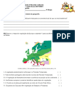 Atividade de Geografia IV Etapa