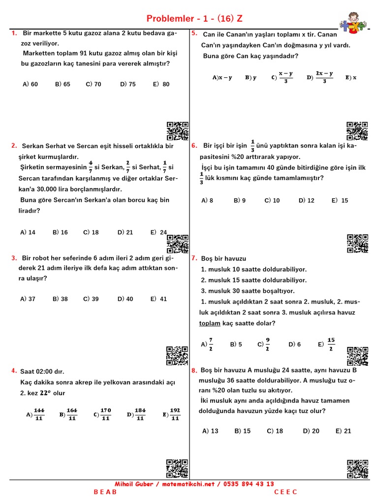 Problem Sorular | PDF