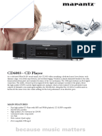 Award-Winning CD6003 CD Player with HDAM Circuitry