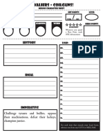 1.0 Cavaliers and Coilguns Heroic Character Sheet