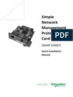 Simple Network Management Protocol Card: (SNMP DA807)