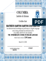 Certificado Mateus Dos Santos