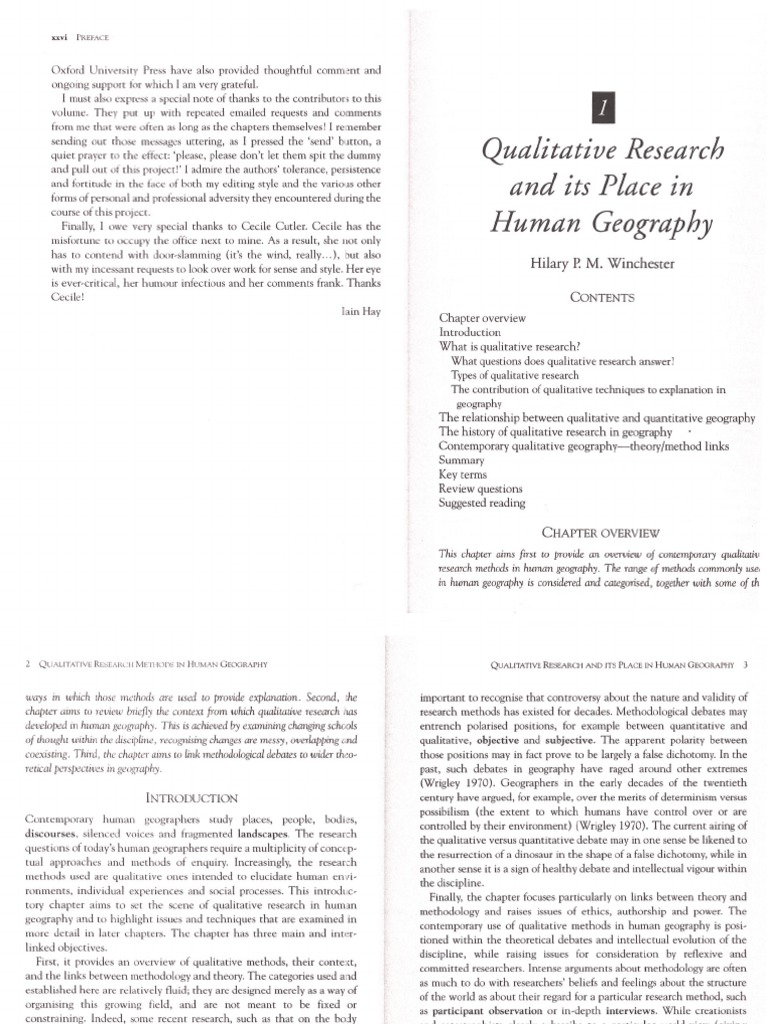 qualitative research methods in human geography 2016