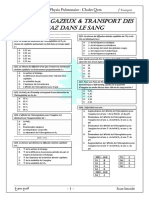 Chalet QCM - Physiologie Respiratoire