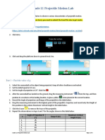 Grade 11 Projectile Motion Lab: Instructions