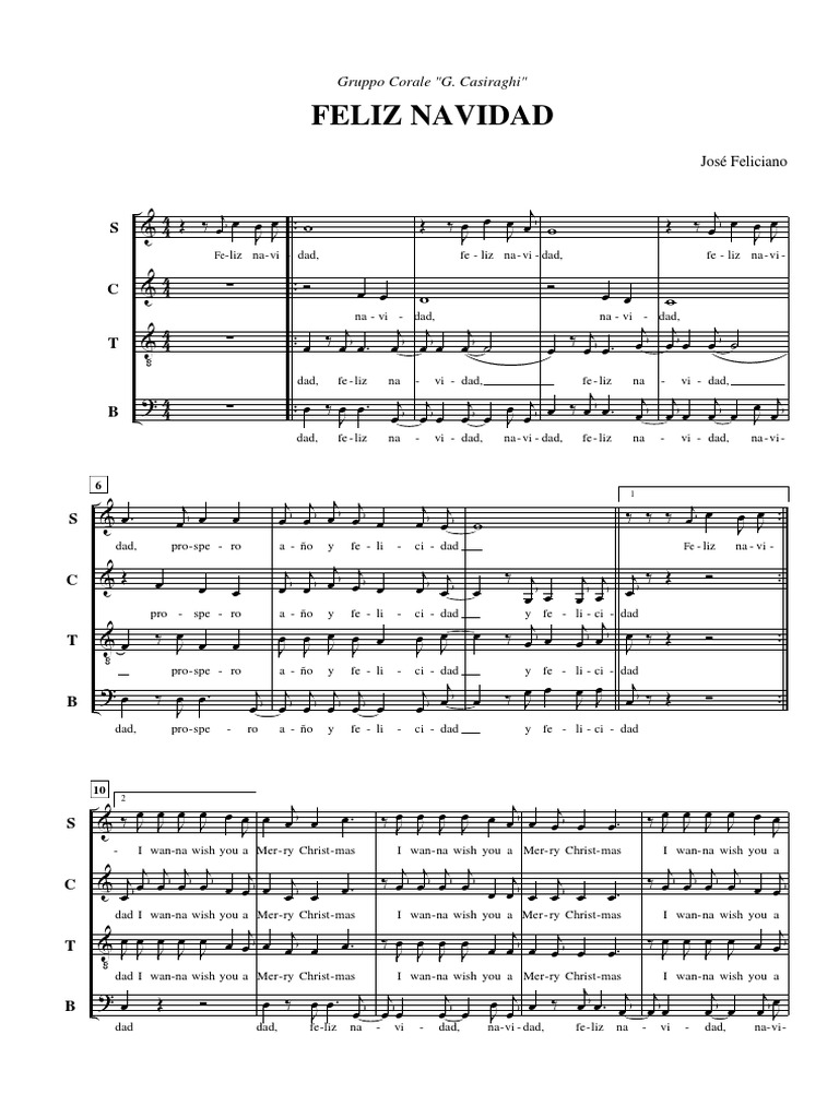 Feliz Navidad | PDF | Holiday Songs | Christmas Songs