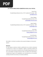 Las transformaciones geométricas en el aula virtual