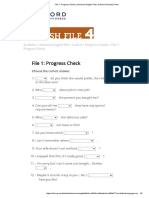 File 1 - Progress Check - American English File - Oxford University Press