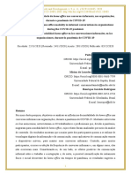 As Influências Da Modalidade de Home Office Nas Conversas Informais, Nas Organizações, Durante A Pandemia de COVID-19