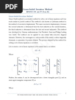 Gauss-Seidel Iteration Method