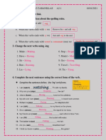 Present Continuous Affrimative Sentences and Spelling Rules