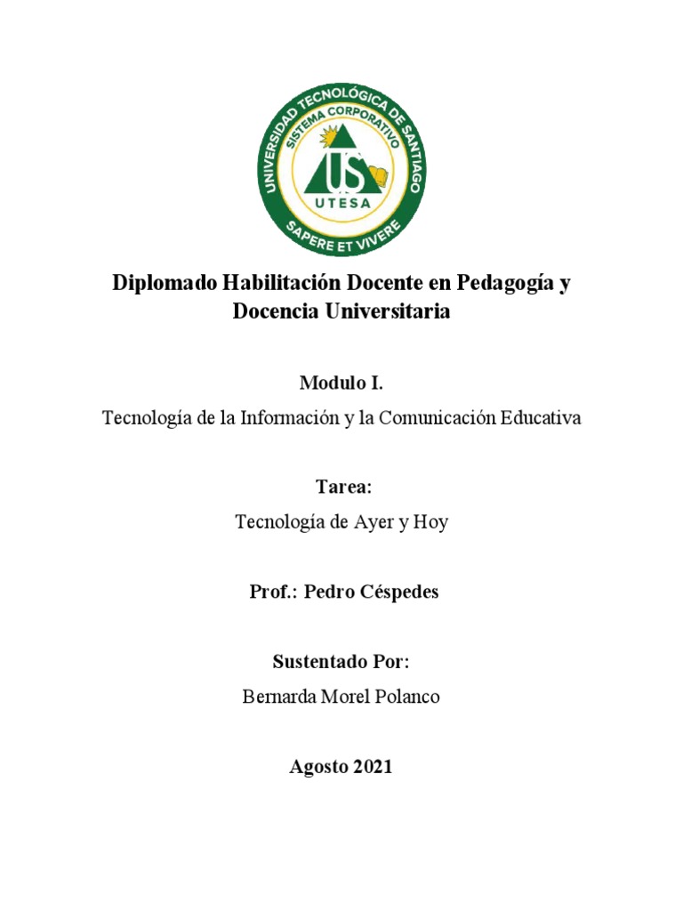 Tarea 1 Modulo 1 | PDF | Tecnología de información y comunicaciones ...