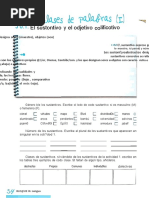 Ejercicios Clases de Palabras 2° ESO