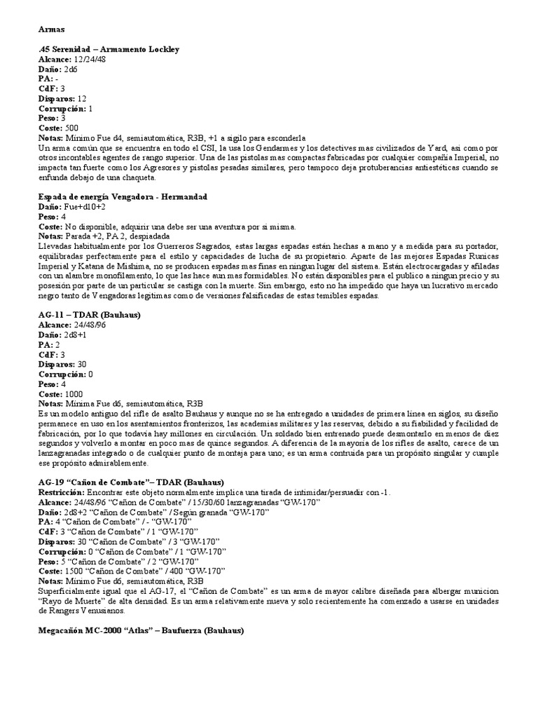 Conversiones Cronicas Mutantes, PDF, Ametralladora