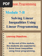 Module 7 B Solving Linear Inequalities Using Linear Programming