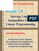 Module 7 B Solving Linear Inequalities Using Linear Programming
