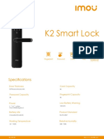 K2 Smart Lock: Specifications