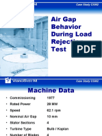 Air Gap Behavior During Load Rejection Test: Case Study CS002