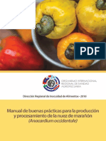 Manual de Buenas Prácticas Para La Producción y Procesamiento de La Nuez de Marañón (Anacardium Occidentale)