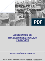 Gestión de la seguridad y salud en el trabajo: Investigación y análisis de accidentes