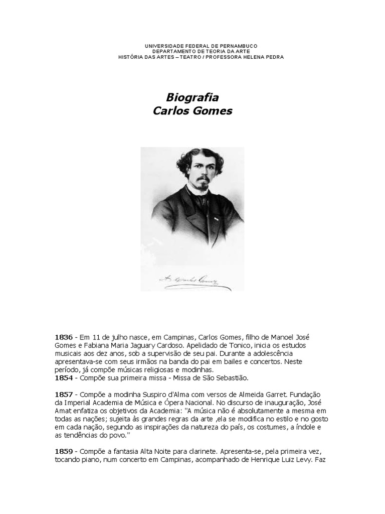 Carlos Gomes | PDF | Ópera