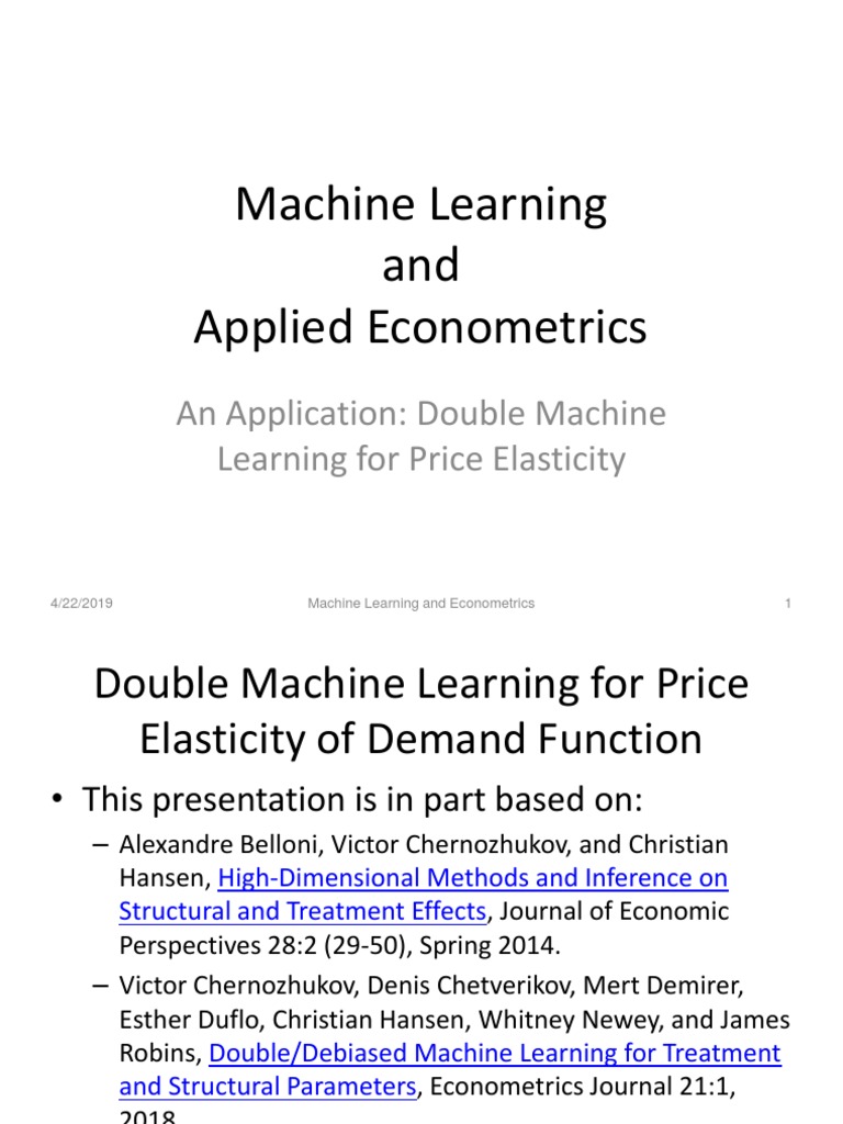 Machine Learning | PDF | Econometrics | Regression Analysis