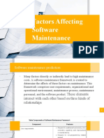Factors Affecting Software Maintenance