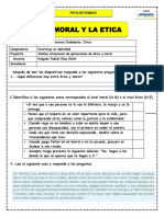 Ficha de Trabajo La Moral y La Etica