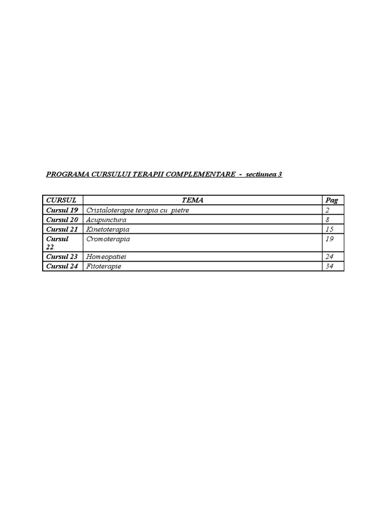 TERAPII COMPLEMENTARE Sect.3 | PDF