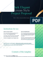 Dark Elegant Project Proposal: Korean Style