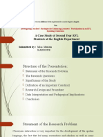 A Case Study of Second Year EFL Students at The English Department