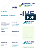 Word Formation: Suffixes Additional Examples